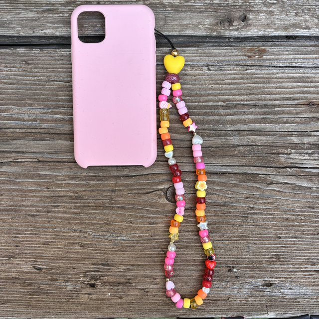 Grigri de téléphone Bonbon d’Amour 💛 Jaune, Rose, rouge - Taille M