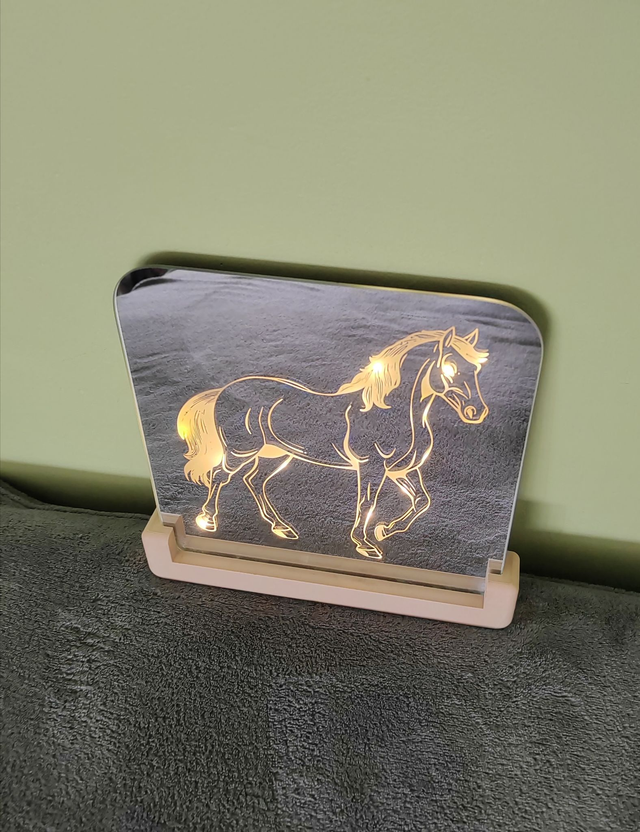 Miroir carré cheval