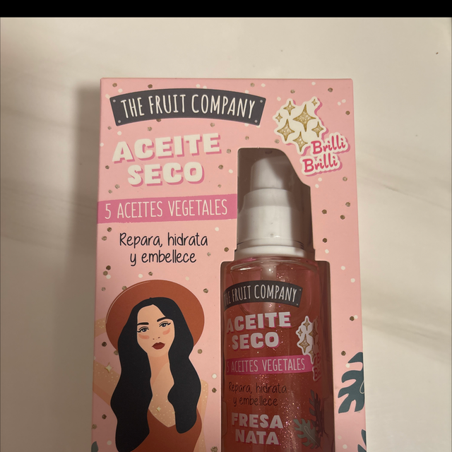 Huile sèche scintillant fraise 