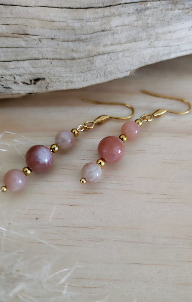 Boucles d'oreilles Pierre de soleil