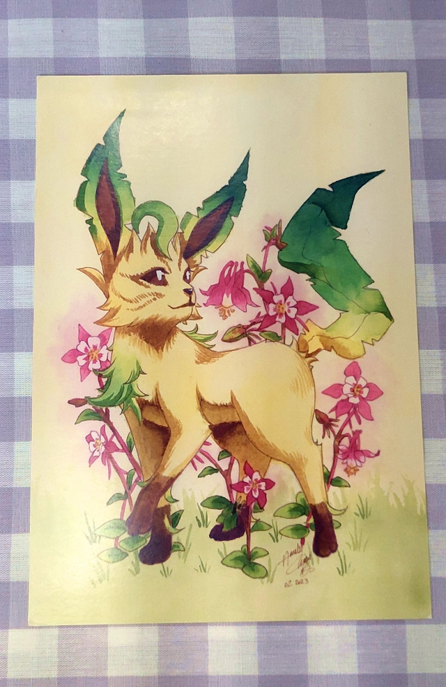 Print Phyllali et les Ancolies Pokemon