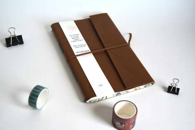 Carnet de voyage marron