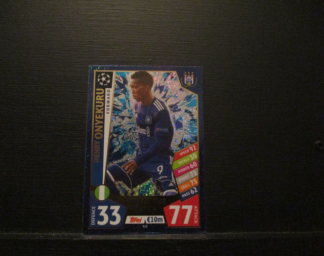 Henry Onyekuru - UEFA Champions League Match Attax 2017/18 Original Trading Card #412