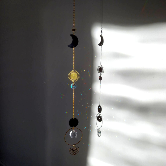 SUNCATCHER - Capteur de Soleil Feng-Shui - CHAMBRE à AIR Recyclée, Bois flotté - Pièce Unique 