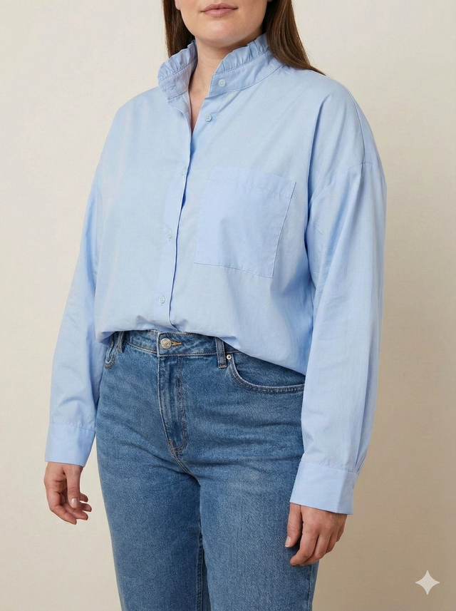 Chemise à col montant