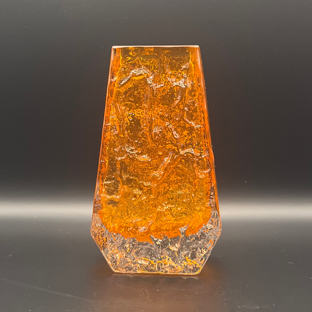 Whitefriars Tangerine Coffin Vase – Approx. 13.5cm High