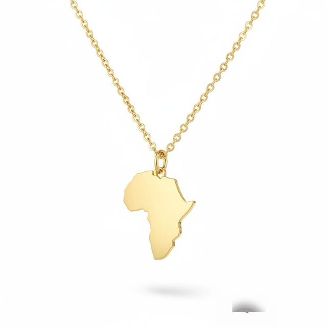 African map Necklace 