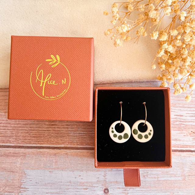 Boucles d’oreilles porcelaine