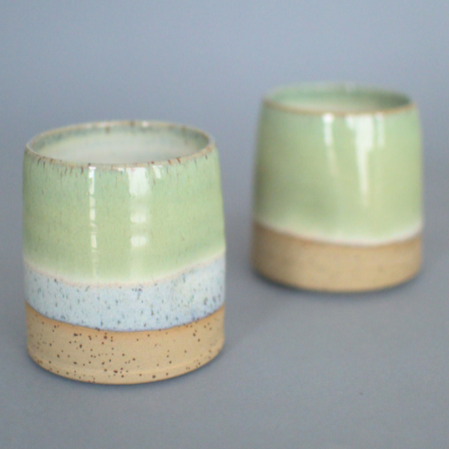 Thumbprint Tumbler - Speckled Coastline Green 