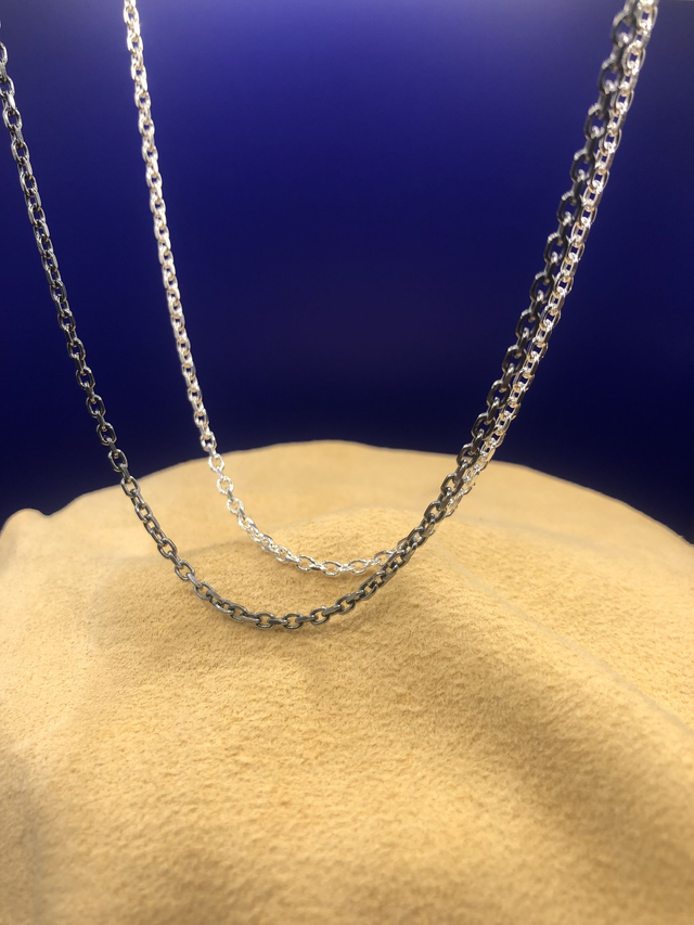 Chaine・Maille Jaseron Diamantée Carrée