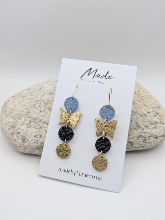 Delicate Butterfly Drop Earrings (1)