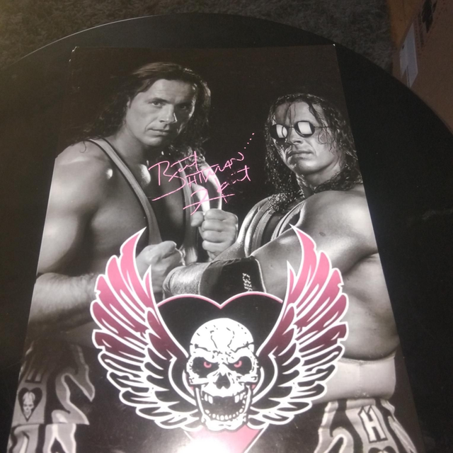 Bret Hart custommade handsigned image