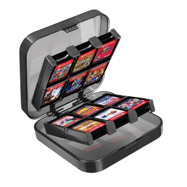 (FEBRERO-2026) Estuche Negro para guardar 24 juegos Nintendo Switch