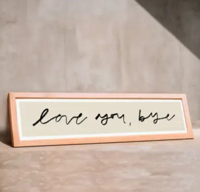 LOVE YOU BYE panoramic print