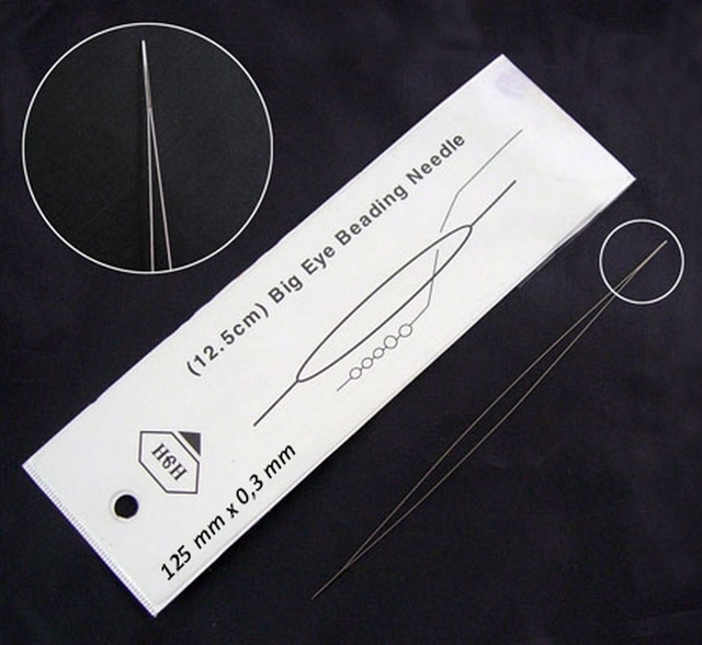 Aiguilles à Perles 125 mm x 0.3 mm - Lot de 2