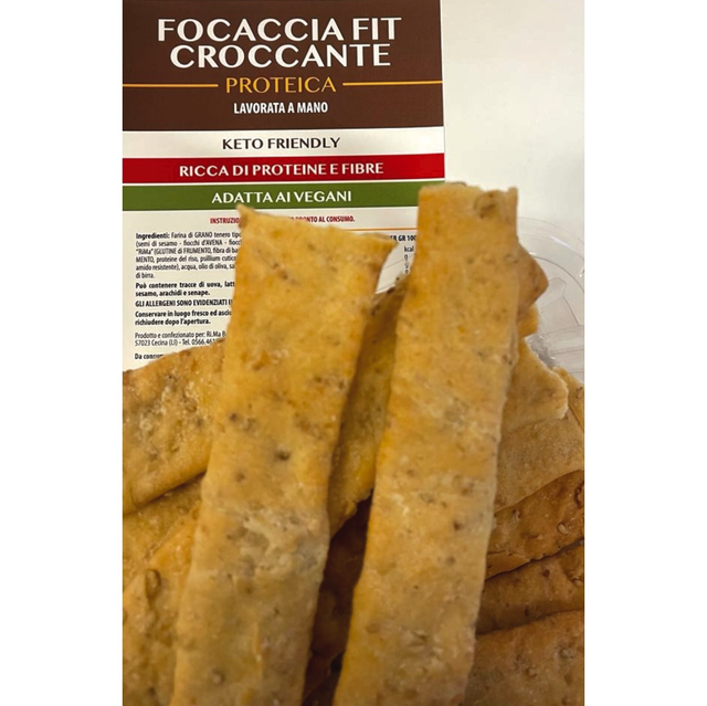 Focaccia fit croccante proteica naturale 