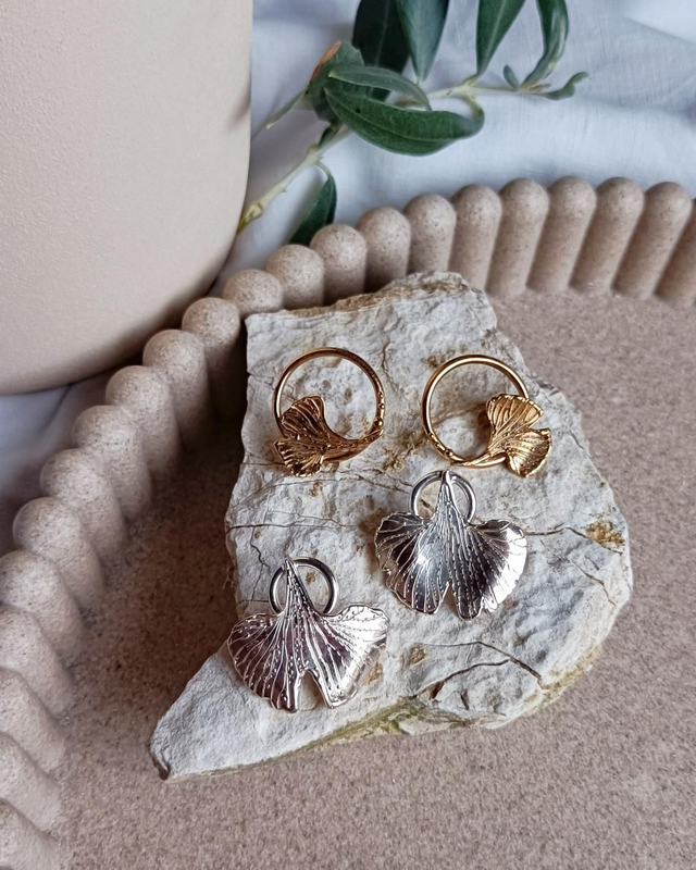 Orecchini Gingko cerchio