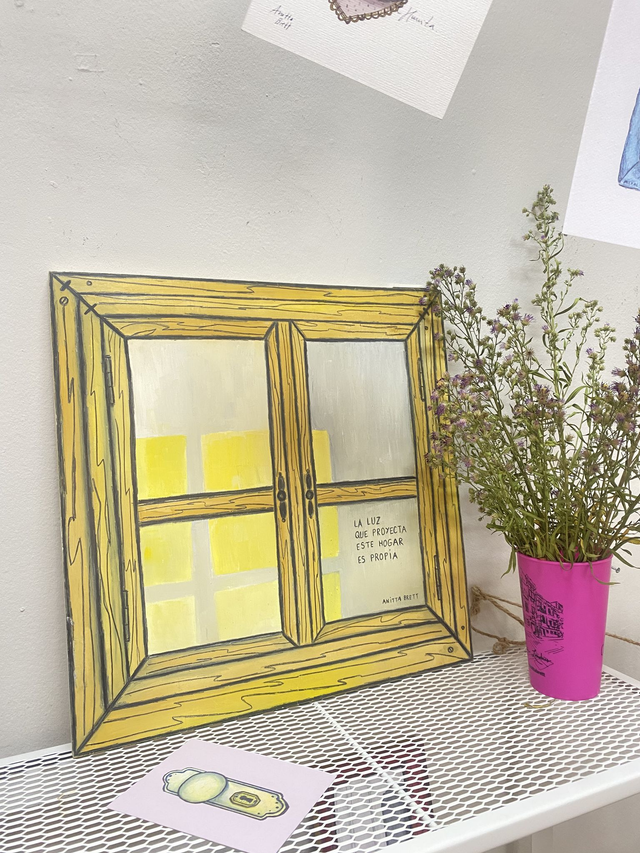 Ventana amarilla- la luz de este hogar es propia 