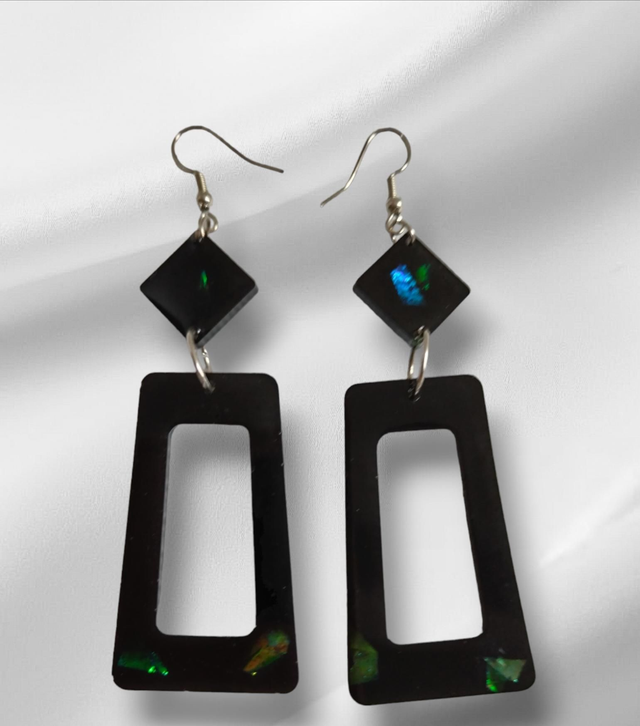 Boucles d'oreilles noires 