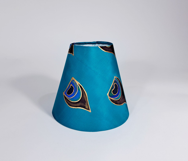 Peacock small silk cone shade