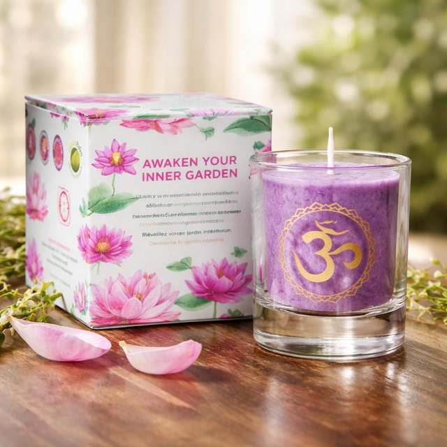 "Sahasrara" - Bougie votive chakra couronne 