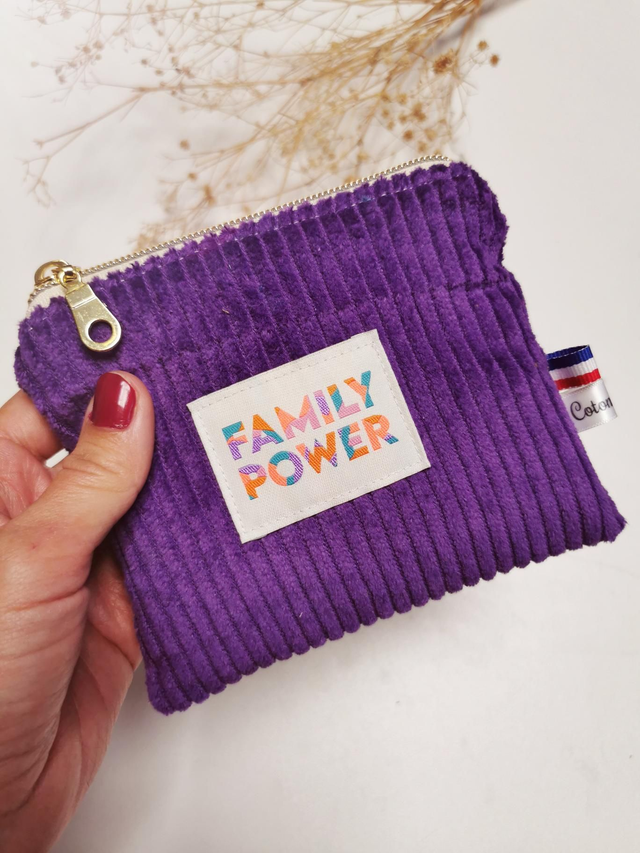Pochette ROMY "family power" violette