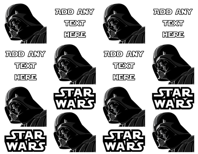 Vader Black Starwars personalised gift wrapping paper