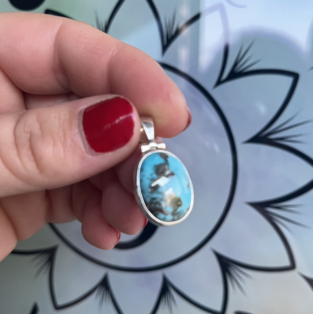 Pendentif en argent et Turquoise d’Iran