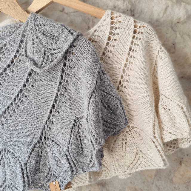 Châle Bégonia gris chiné – Collection Héritage