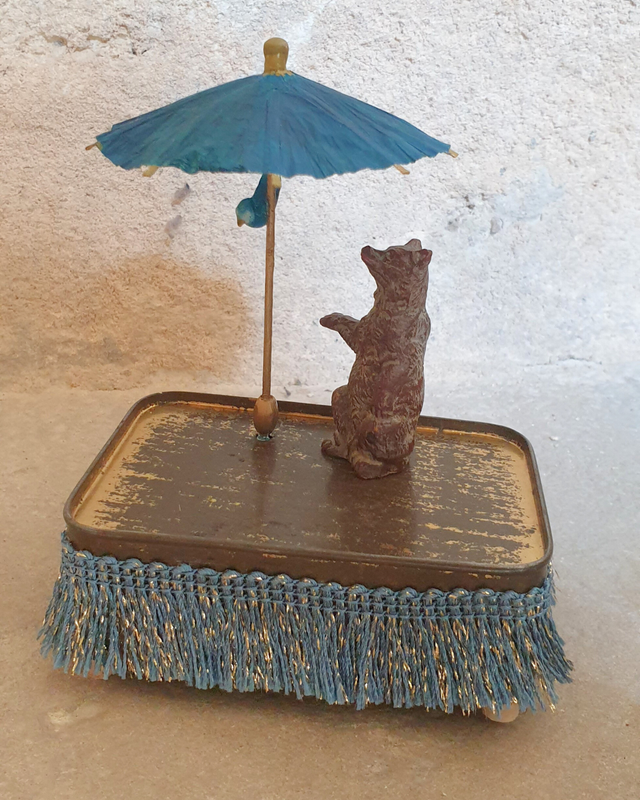 RESERVE- L'ours amoureux d'un oiseau - boîte à musique animée