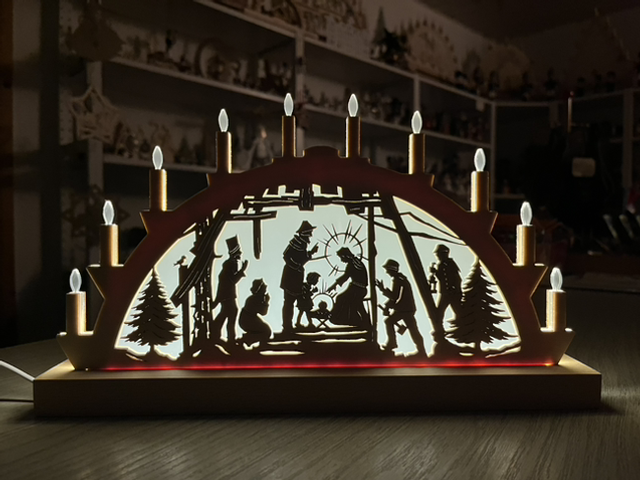 Schwibbogen 30cm Motiv „Erzgebirgische Weihnachtskrippe“