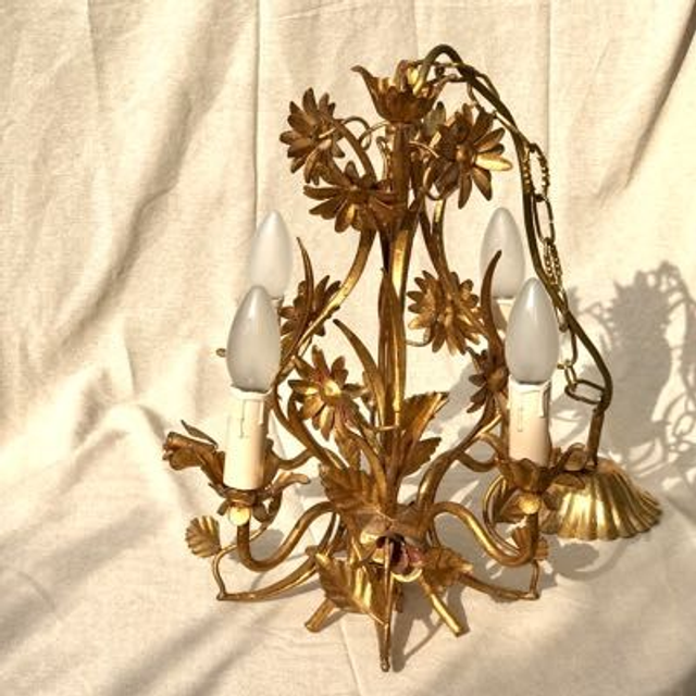   Florentiner antiker Deckenleuchte Floral Feuervergoldet