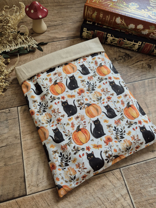 Pochette à livre Pumpkin & Black cat