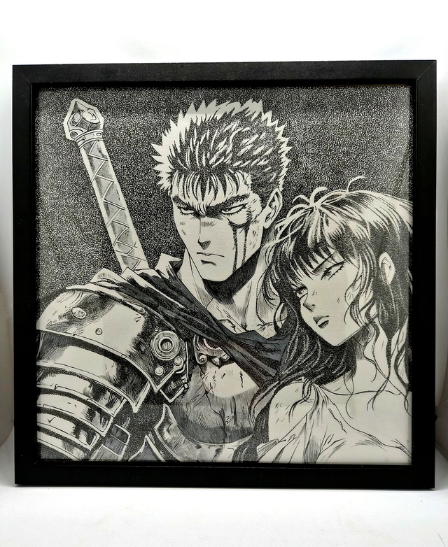 Cadre dessin - Berserk - Guts et Casca