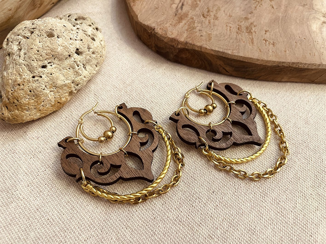 Boucles d’oreille NAHLYA naturelles 