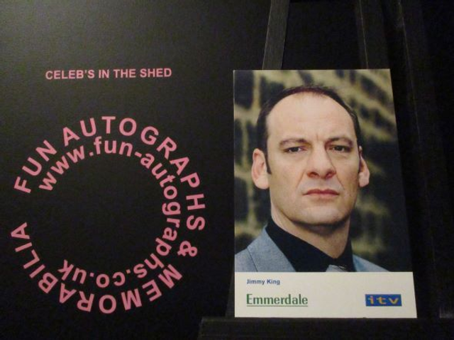 Nick Miles (Jimmy King) Original Emmerdale Blue &amp; Yellow Itv Logo Cast Card