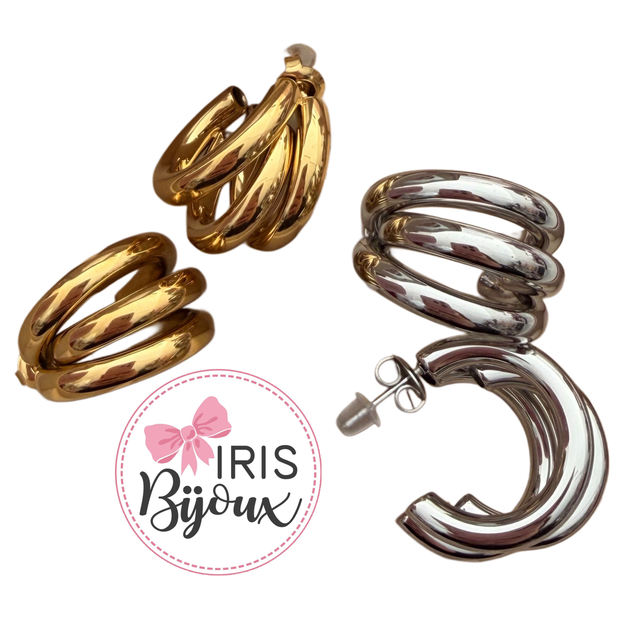 Orecchini 3 cerchi mini 