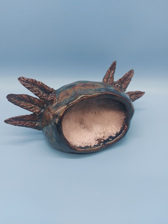 Ceramic Axolotl Salt Dish