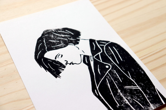 Linogravure A5 Hayley Williams