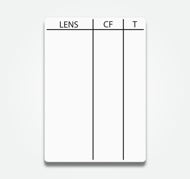 Lens Table in Various Colours