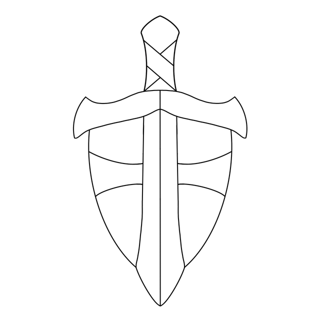 Vitrail Épée Bouclier à personnaliser