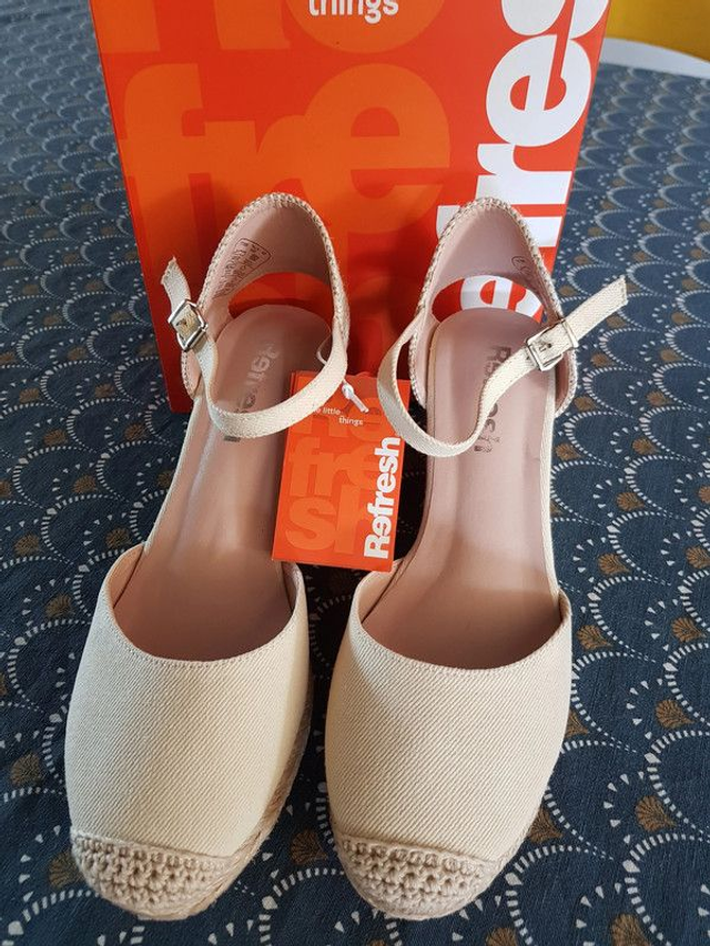 Espadrilles compensées Refresh beige