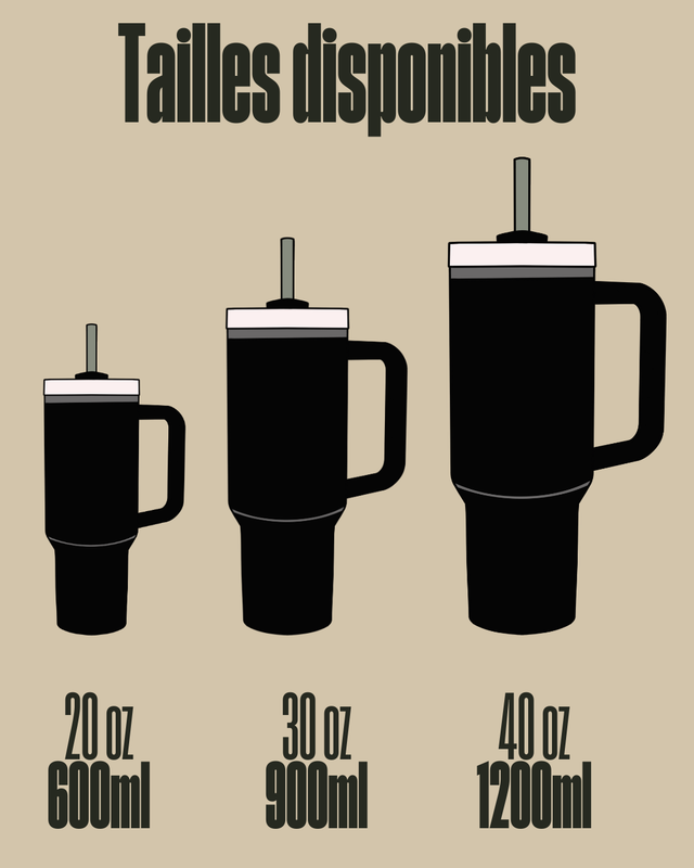 Tumbler isotherme personnalisé avec anse