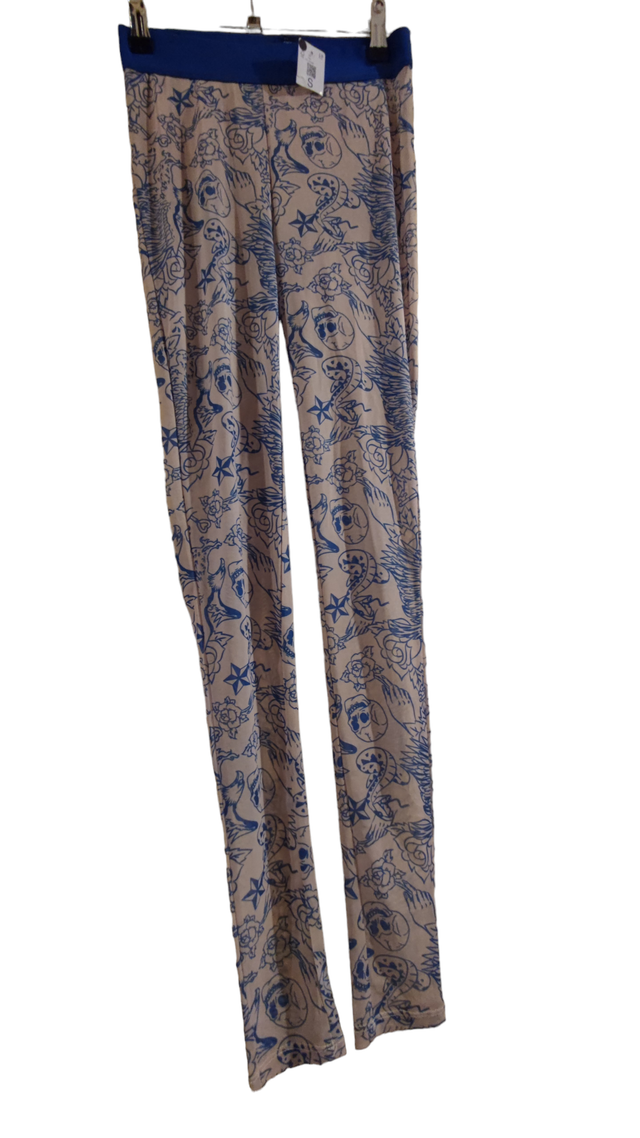 Legging transparent beige et bleu taille S (Undiz)