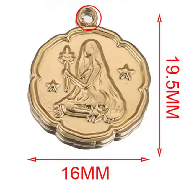 Charm segno zodiacale Vergine a rilievo 