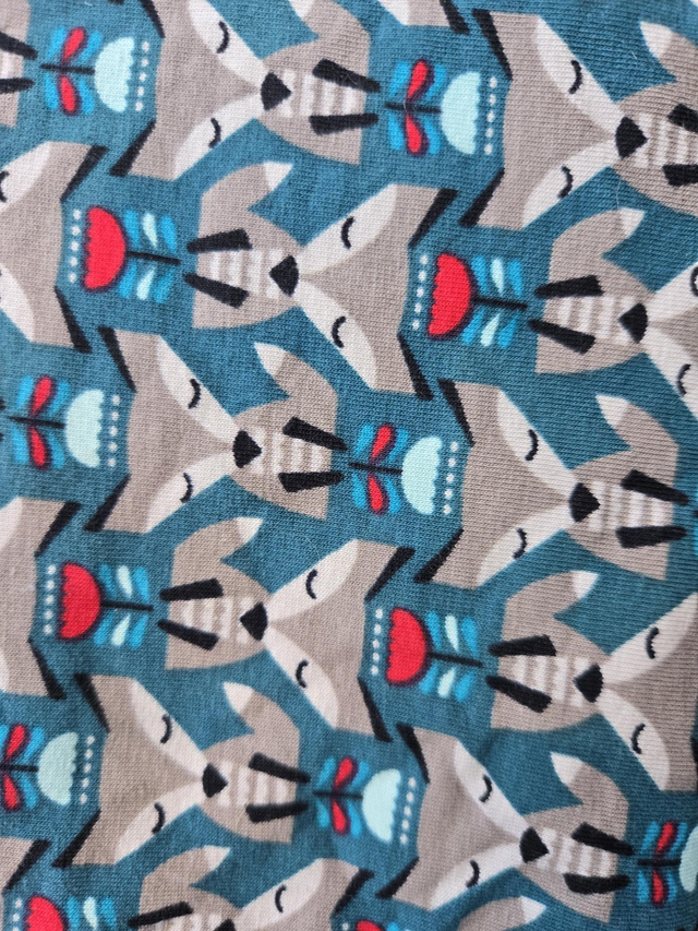 Jersey Renards 60 x 60 cm