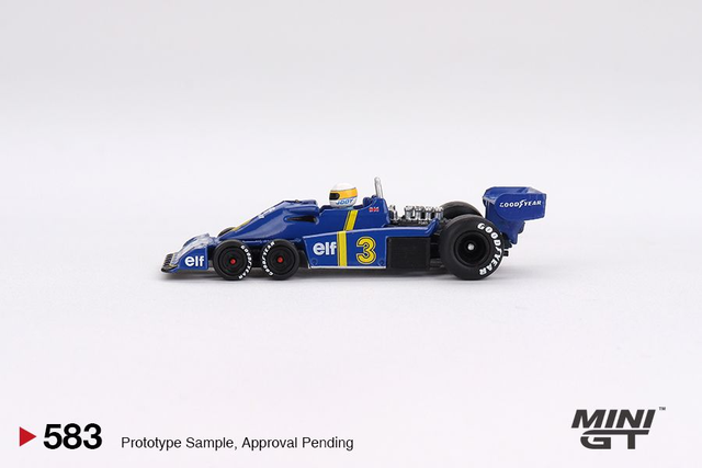 MGT00583 Mini GT 1/64 Tyrrell P34 #3 Jody Scheckter 1976 Swedish GP Winner