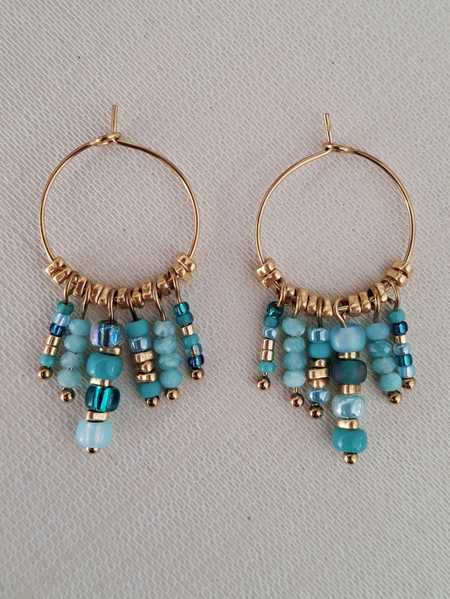 Créoles Osiris - vert doré 