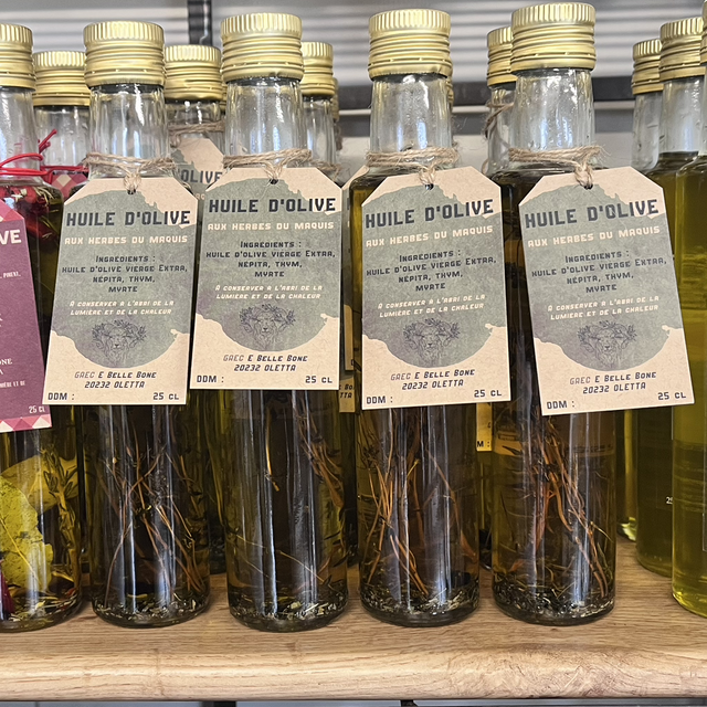 Huile aromatisée aux herbes du maquis - La "Savoureuse" 25 cl