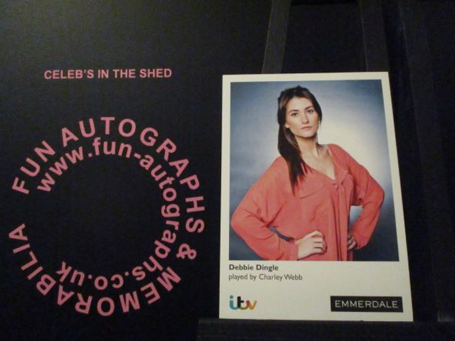 Charley Webb (Debbie Dingle) Original Emmerdale Coloured Itv Logo Cast Card